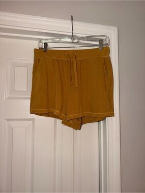Old Navy Mustard Yellow Drawstring Athletic Shorts